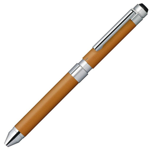 Zebra Shabo X CL5 Multi-Function Pen with Leather Camel Finish SB15-LC-Kiichin - The #1 Place for Japanese Goods in Your Hand!