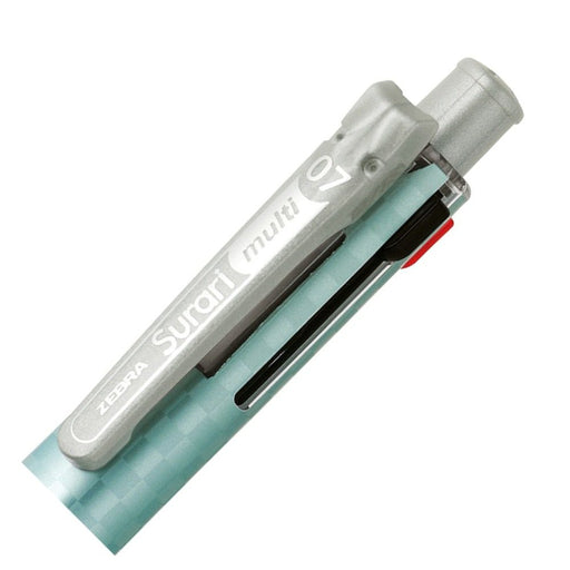 Zebra Silver B4A11-Q4 Multi-Function Men's Pen - Block Check Design-Kiichin - The #1 Place for Japanese Goods in Your Hand!