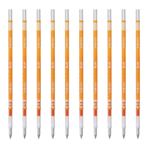 Zebra Ballpoint Pen Refill Prefeel Sarasa Orange Lead Njk-0.3 Pack of 10-Kiichin - The #1 Place for Japanese Goods in Your Hand!