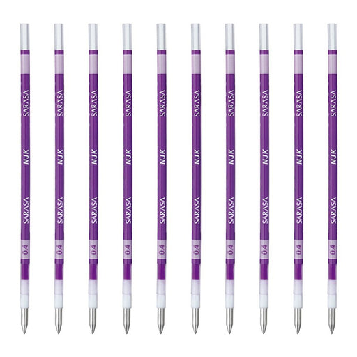 Zebra Prefeel Sarasa Ballpoint Pen Refill 0.4 Lead Purple 10 Pieces Pack-Kiichin - The #1 Place for Japanese Goods in Your Hand!