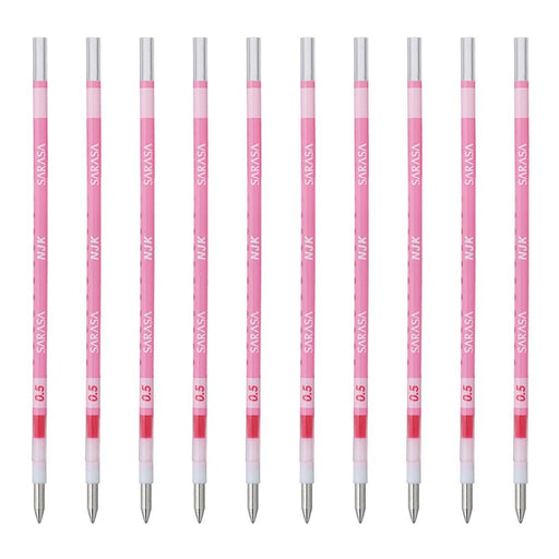 Zebra Prefeel Sarasa Light Pink Ballpoint Pen Refill Njk-0.5 10 Pieces Pack-Kiichin - The #1 Place for Japanese Goods in Your Hand!