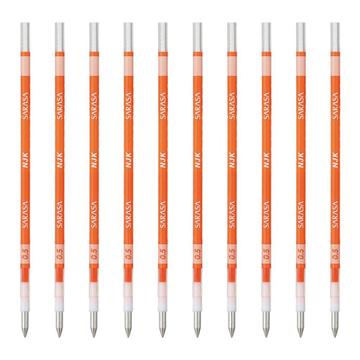 Zebra Ballpoint Pen Refill Prefeel Sarasa 0.5mm Red Orange Lead - Pack of 10-Kiichin - The #1 Place for Japanese Goods in Your Hand!