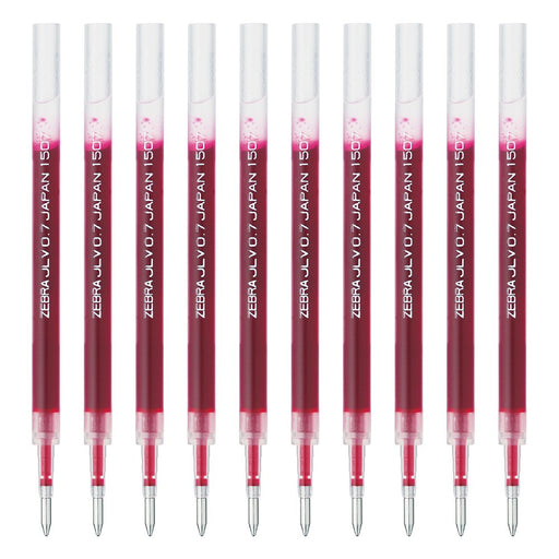 Zebra Sarasa Dry Red Gel Ballpoint Pen Refill Jlv-0.7 Lead Pack of 10-Kiichin - The #1 Place for Japanese Goods in Your Hand!