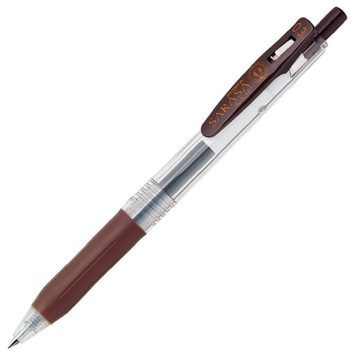 Zebra Sarasa Clip 0.3 Gel Ballpoint Pen in Brown Pack of 10-Kiichin - The #1 Place for Japanese Goods in Your Hand!