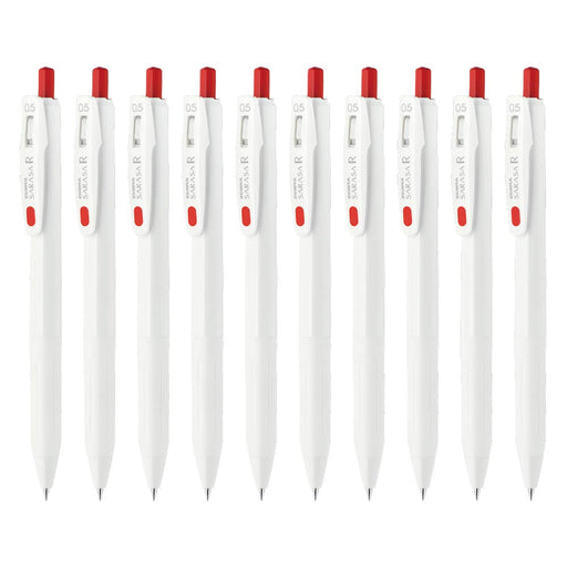 Zebra Gel Ballpoint Pen Sarasa R 0.5mm Red 10-Pack-Kiichin - The #1 Place for Japanese Goods in Your Hand!
