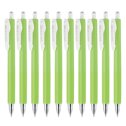 Zebra Sarasanano Gel Ballpoint Pen 0.3MM Light Green 10 Pack-Kiichin - The #1 Place for Japanese Goods in Your Hand!