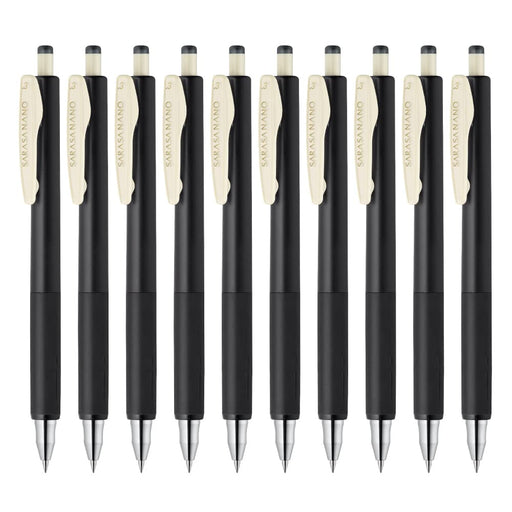 Zebra Sarasanano 0.3mm Gel Ballpoint Pen Sepia Black Ink Pack of 10-Kiichin - The #1 Place for Japanese Goods in Your Hand!