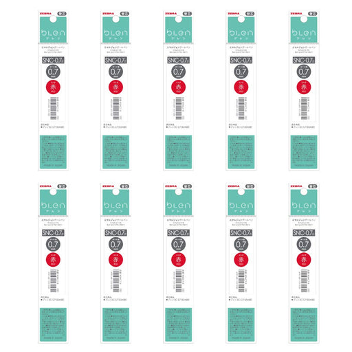 Zebra Bren 3C Oil-Based Red Ballpoint Pen Refill 0.7 Lead Box of 10-Kiichin - The #1 Place for Japanese Goods in Your Hand!