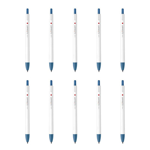 Zebra 10-Pack Blue Gray Clickart Water-Based Pens B-Wyss22-Bgr-Kiichin - The #1 Place for Japanese Goods in Your Hand!