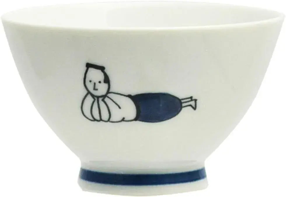 Ippinsha Kyu-JITSU Rice Bowl Samurai Design 4.1 x 2.4 Inches