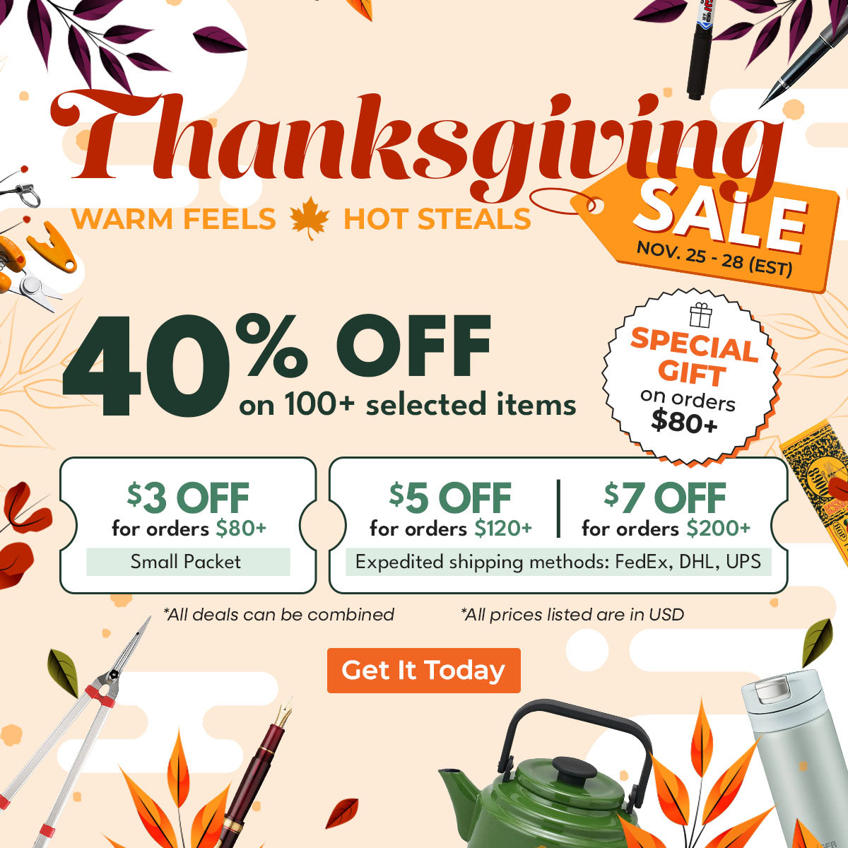[EXPIRED] THANKSGIVING PROMOS