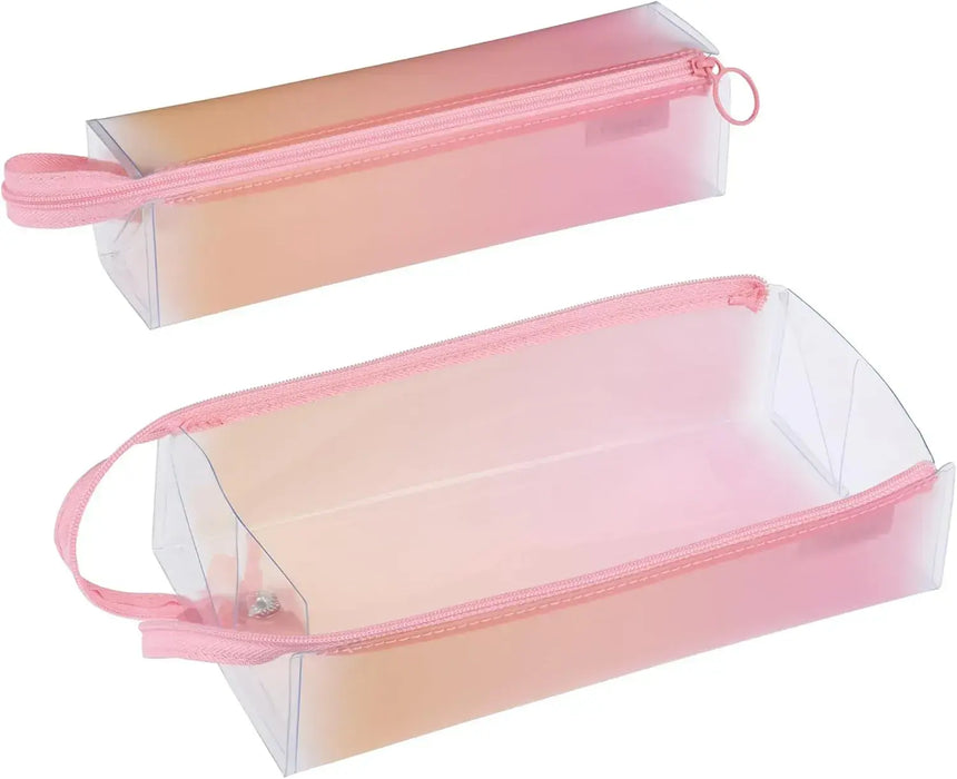 Kokuyo Campus Pencil Case with Tray for Easy Viewing - Sunset Coral - 4901480434858
