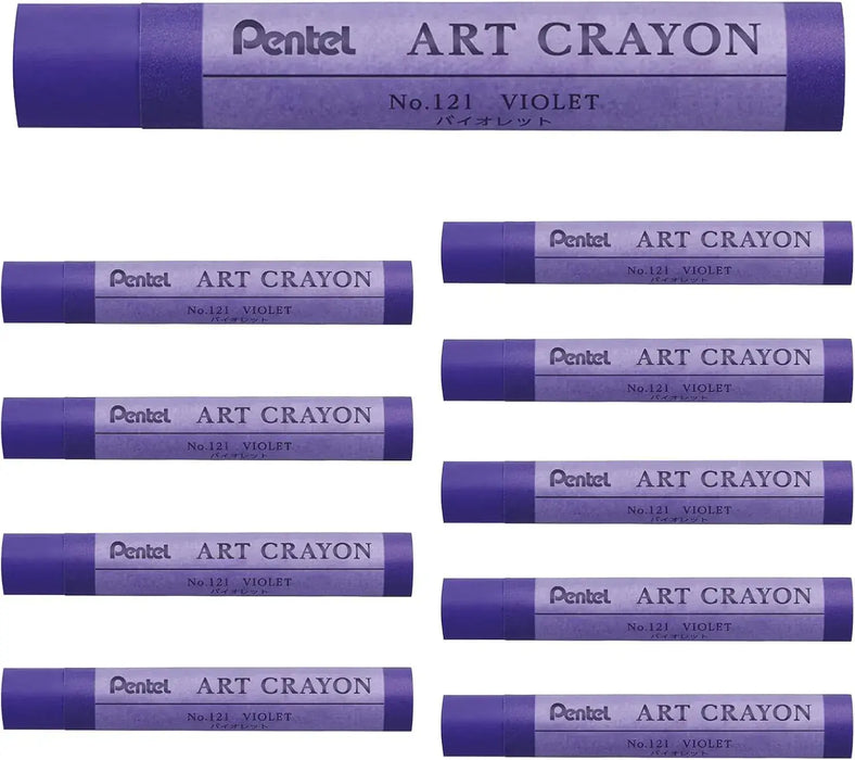 Pentel PTAC Art Crayons Creative Drawing Supplies - Violet - 4902506436832