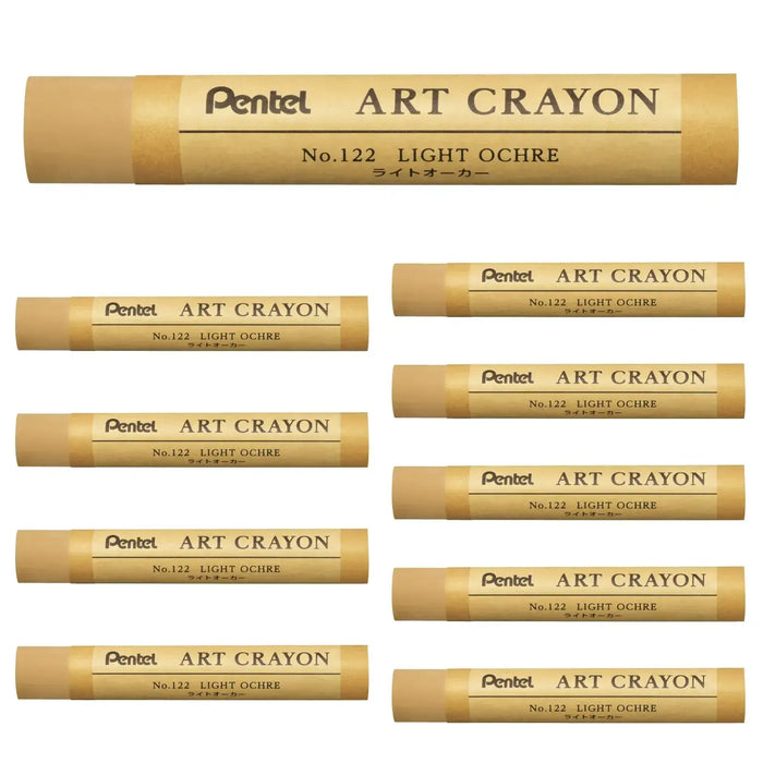 Pentel PTAC Art Crayons Creative Drawing Supplies - Light Oscar - 4902506430205