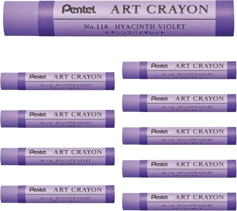 Pentel PTAC Art Crayons Creative Drawing Supplies - Hyacinth Violet - 4902506430199