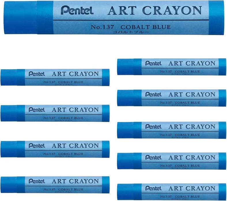 Pentel PTAC Art Crayons Creative Drawing Supplies - Cobalt Blue - 4902506436870