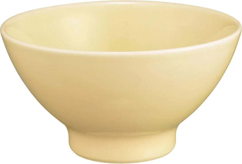 Saikai Pottery Essence Celadon Glaze Bowl - Yellow Enamel Rice Bowl - 4965451453941