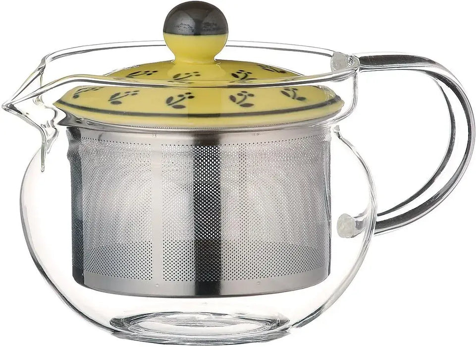 Saikai Pottery Hasami Ware Glass Pot with Stainless Steel Tea Strainer - 02 Arrested - 4965451735870