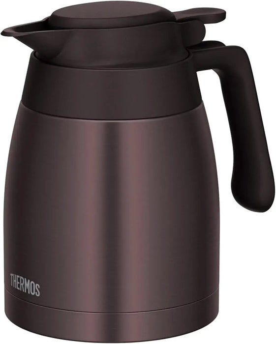 Thermos Dishwasher Safe Stainless Steel Thermal Pitcher - Brown 1L - 4562344407816