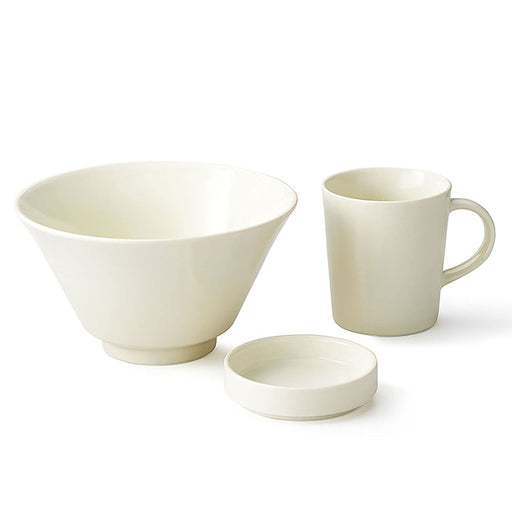 what I need Aito Mino Ware Ciel Cafe Set White - Bowl 17cm Mug 260ml Plate 9cm - Dishwasher/Microwave Safe - Made in Japan 520146-Kiichin - The #1 Place for Japanese Goods in Your Hand!