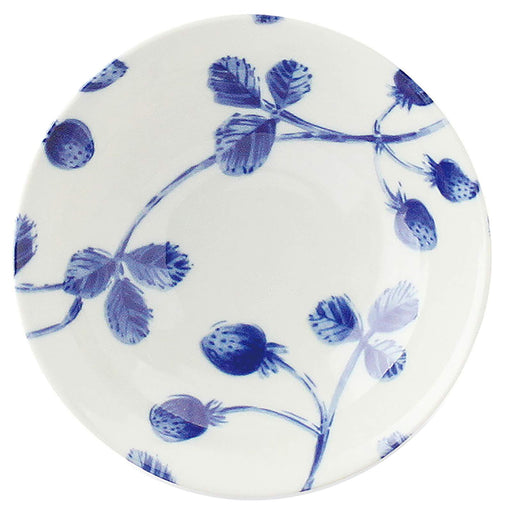 Aito Seisakusho Botanical Bowl Plate 17cm Strawberry Mino Ware Japan 288258-Kiichin - The #1 Place for Japanese Goods in Your Hand!
