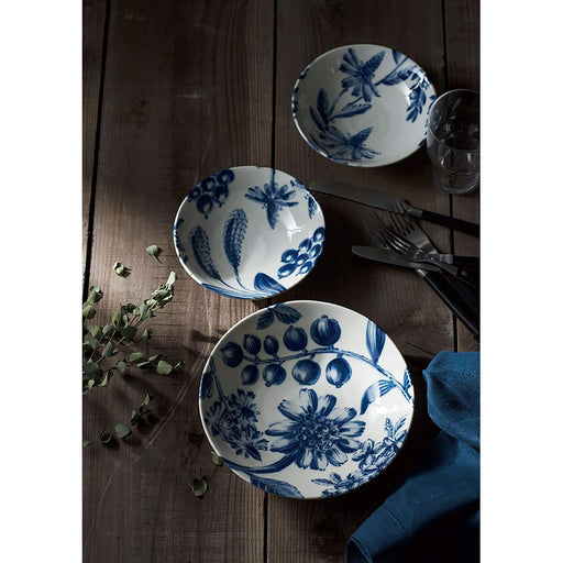 Aito Seisakusho Botanical Curry Pasta Plate 22cm Dahlia Mino Ware Japan 288141-Kiichin - The #1 Place for Japanese Goods in Your Hand!