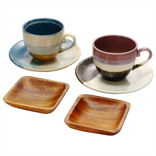 Aito Seisakusho Glaze Works Coffee Cup Saucer Set 2Pcs Cafe Gift Tableware Set-Kiichin - The #1 Place for Japanese Goods in Your Hand!