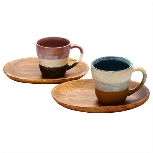 Aito Porcelain Mug & Tray Set 350ml Mino Ware Japan 266765-Kiichin - The #1 Place for Japanese Goods in Your Hand!
