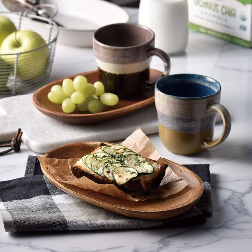 Aito Porcelain Mug & Tray Set 350ml Mino Ware Japan 266765-Kiichin - The #1 Place for Japanese Goods in Your Hand!