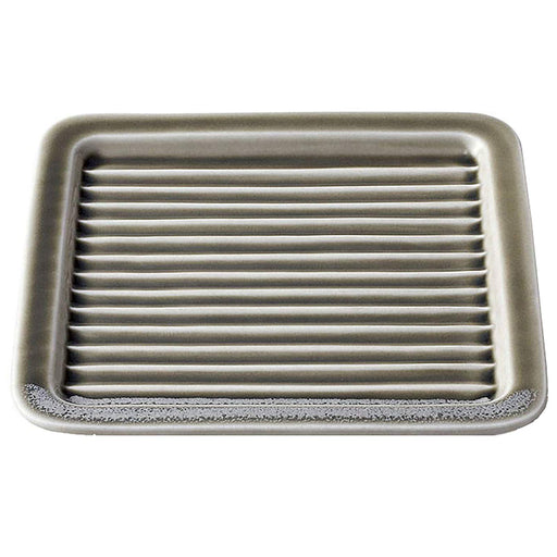 Aito Mino Ware Crispy Toast Plate 18cm Gray Dishwasher/Microwave Safe Japan 262040-Kiichin - The #1 Place for Japanese Goods in Your Hand!