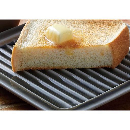 Aito Mino Ware Crispy Toast Plate 18cm Gray Dishwasher/Microwave Safe Japan 262040-Kiichin - The #1 Place for Japanese Goods in Your Hand!