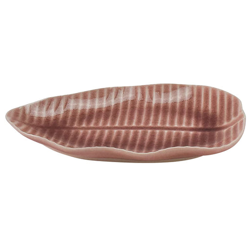 Aito Leaf Small Plate Plate Set 16x9cm Coral Pink Seto Ware Japan 288538-Kiichin - The #1 Place for Japanese Goods in Your Hand!
