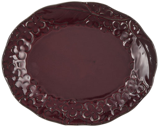 Aito Lien Lien Plate Dish Oval Plate 18cm S Purple Mino Ware Dishwasher/Microwave Safe 267838-Kiichin - The #1 Place for Japanese Goods in Your Hand!