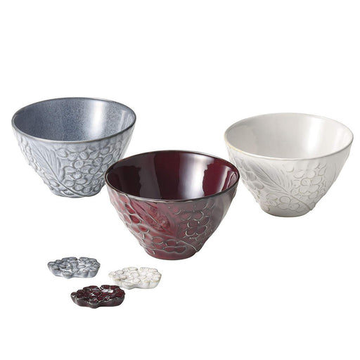 Aito Lien Bowl Soup Cup Dish M Set 3 Colors Mino Ware 267803-Kiichin - The #1 Place for Japanese Goods in Your Hand!
