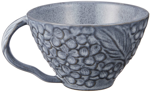 Aito Lien Coffee Tea Cup & Saucer 330ml Gray Mino Ware Dishwasher/Microwave Safe Japan 267842-Kiichin - The #1 Place for Japanese Goods in Your Hand!