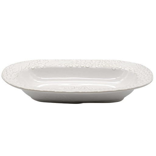 Aito Lien Oval Bowl Curry Plate Pasta Plate 26x16cm White Mino Ware Japan 267891-Kiichin - The #1 Place for Japanese Goods in Your Hand!