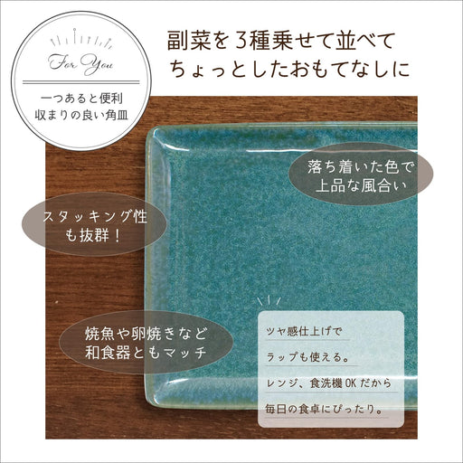 title Aito Natural Color Long Plate 21x13cm Green Mino Ware 517304-Kiichin - The #1 Place for Japanese Goods in Your Hand!