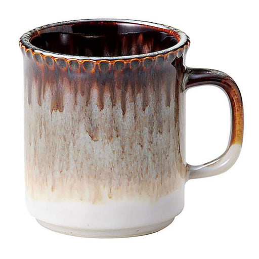 Aito Ridge Mug 330ml Brown Mino Ware Japan 266425-Kiichin - The #1 Place for Japanese Goods in Your Hand!