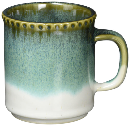 Aito Ridge Mug 330ml Green Mino Ware Japan 266427-Kiichin - The #1 Place for Japanese Goods in Your Hand!