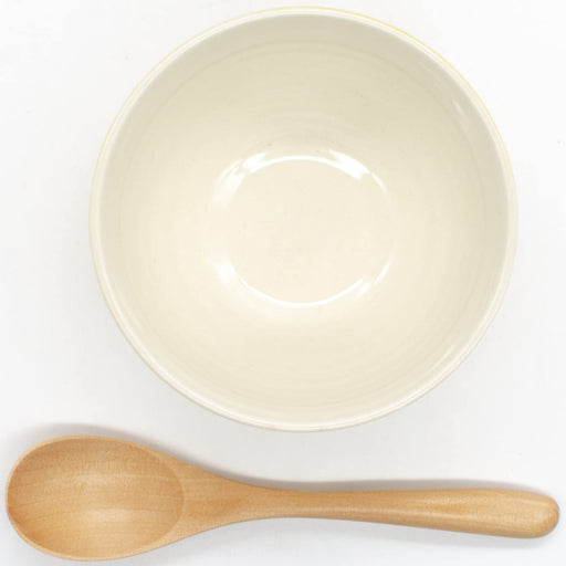 Aito Mino Ware 266345 Bowl Plate Cereal Bowl & Spoon 11cm Yellow Microwave/Dishwasher Safe-Kiichin - The #1 Place for Japanese Goods in Your Hand!