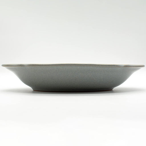 Aito Stitch Oval Curry Plate Bowl 25x17cm Gray Mino Ware 111066-Kiichin - The #1 Place for Japanese Goods in Your Hand!