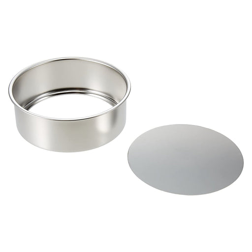 Akagawa Kibutsu 12cm Stainless Steel Round Cake Pan - Removable Bottom-Kiichin - The #1 Place for Japanese Goods in Your Hand!