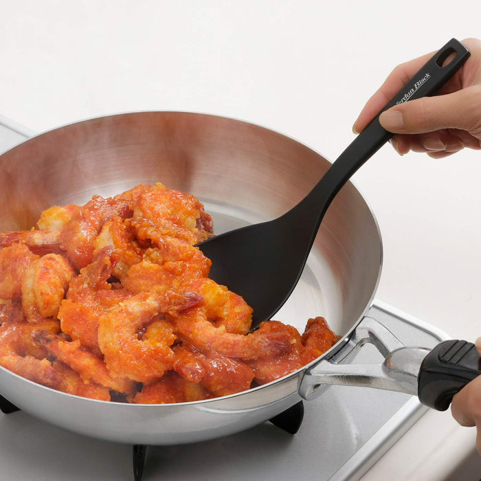 Shimomura Kougyou Antibacterial Vb-204 Black Nylon Spoon Japan Made Dishwasher Safe-Kiichin - The #1 Place for Japanese Goods in Your Hand!