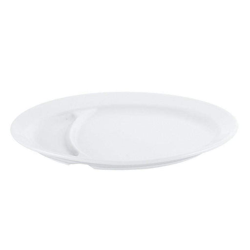 Ebm Japan Porcelain Divided Gyoza Plate 23Cm | Premium Quality Serving Dish-Kiichin - The #1 Place for Japanese Goods in Your Hand!