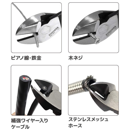 Engineer NK-47 180mm Double Edge Round Electrician Iron Nipper-Kiichin - The #1 Place for Japanese Goods in Your Hand!