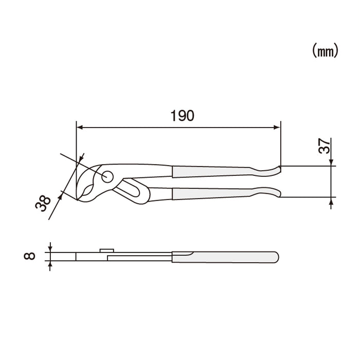 Engineer PW-08 Water Pump Pliers 190mm-Kiichin - The #1 Place for Japanese Goods in Your Hand!