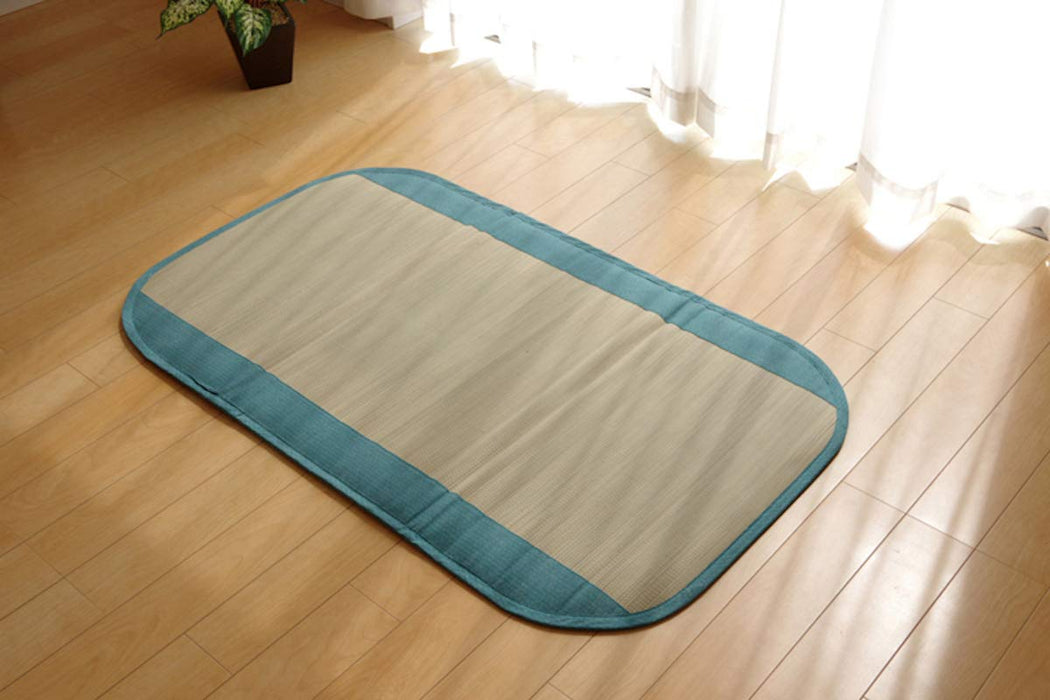 Ikehiko Corp Blue Juniors Rush Rug Mat 70X120Cm - Refreshing Sleep for Baby Kids-Kiichin - The #1 Place for Japanese Goods in Your Hand!