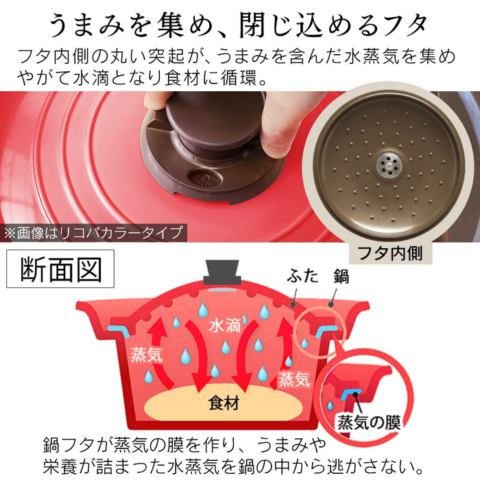 Iris Ohyama 24cm IH Gas Compatible Ceramic Coated Pot - Japan-Kiichin - The #1 Place for Japanese Goods in Your Hand!
