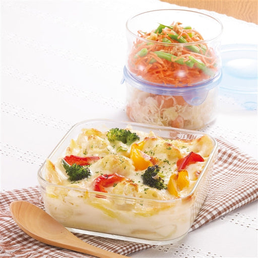 Iwaki 800ml Square Glass Food Container - Heat Resistant & Durable-Kiichin - The #1 Place for Japanese Goods in Your Hand!