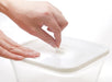 Iwaki Japan Heat Resistant Glass Airtight Container Set - White Square, 3Pcs-Kiichin - The #1 Place for Japanese Goods in Your Hand!
